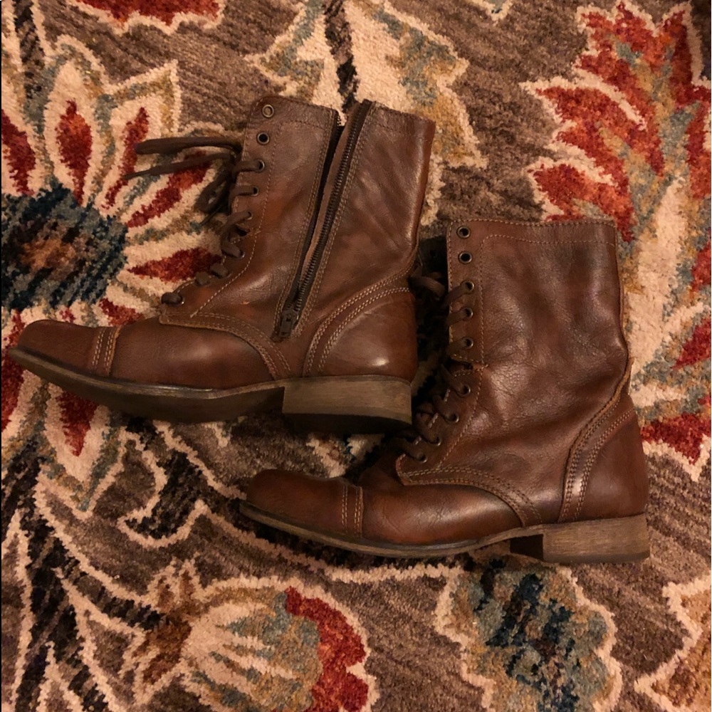 Worn once Steve Madden troopa brown combat boots